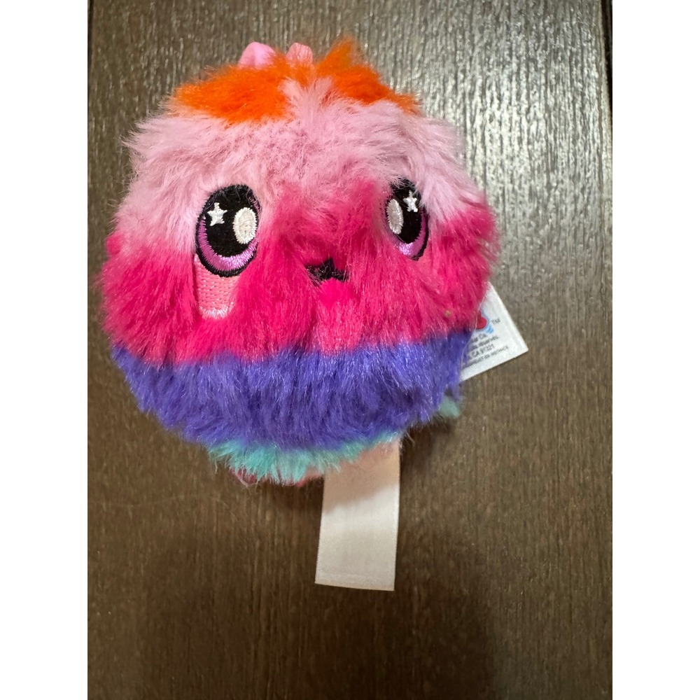 Squeezamals 3 Inch Rainbow Striped Micro Plush Keychain Clip On Bag Charm 2018